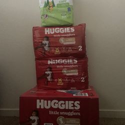 Huggies:  Diapers size 2 & Wipes 168