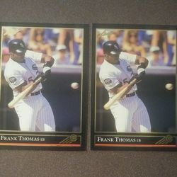 1992 Leaf Frank Thomas Chicago White Sox #16 Preview Black Gold Stars Hall Of Fame HOF Lot Baseball Card Cards Collectible Vintage Sports MLB