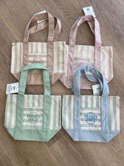 Trader Joe’s Stripe Mini tote bags