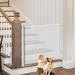 New retractable WHITE gate for kids / pets