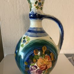 Hand Painted Ceramic Pitcher 