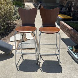 Pair Of MCM West Elm Stools
