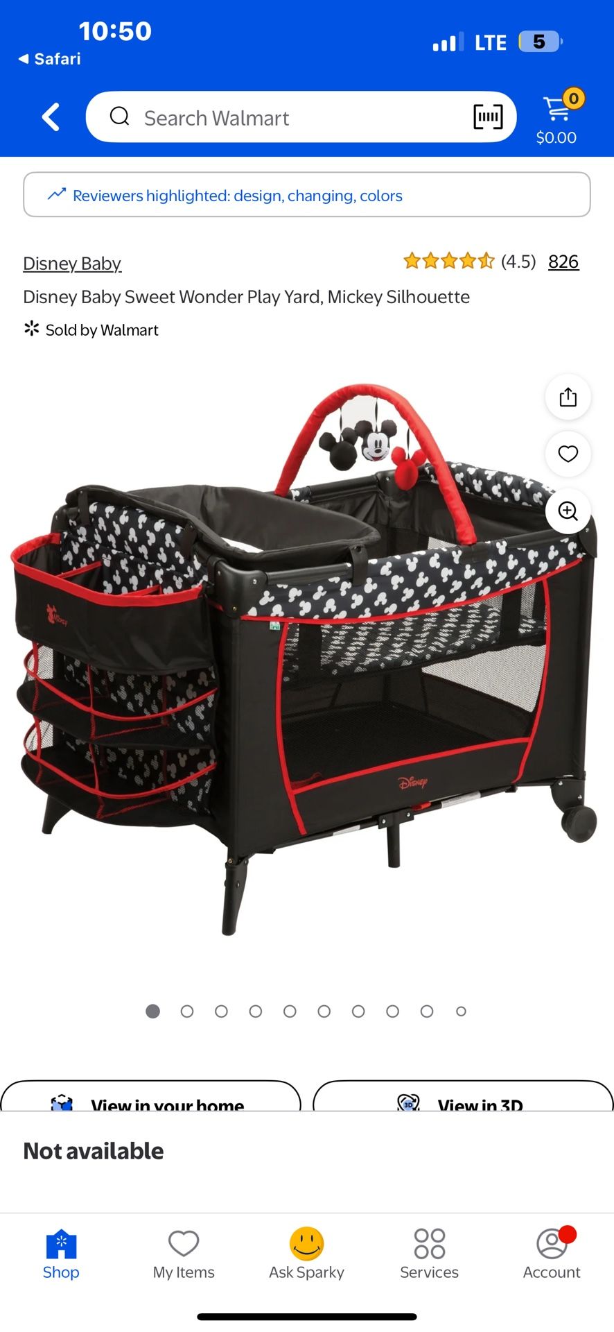 Mickey Mouse Crib With Play Pen - Boy