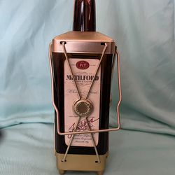 Vintage Mr Tilford Whiskey Bottle Music Box by Swiss Harmony Brown & Brass-tone