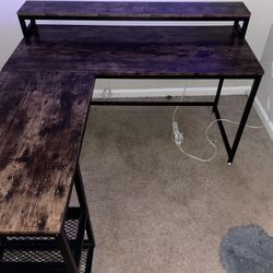 Wooden L-Shaped Desk