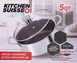 Kitchen Suisse 5qt Hexcel Dutch Oven With Lid