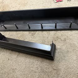 Matching Dark Brown Coat Rack, And Wall Shelf