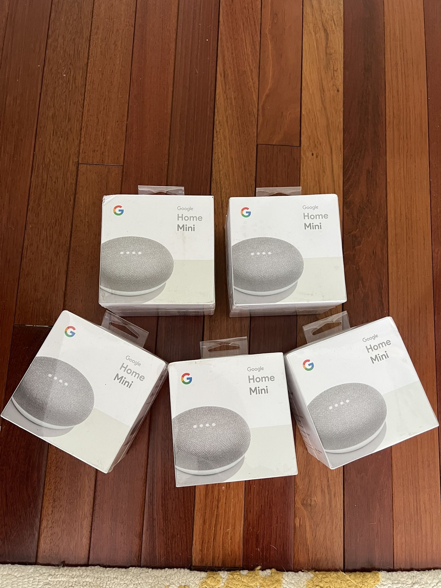 5 Google Home Mini Smart Speaker with Google Assistant - Chalk (GA00210-US) New