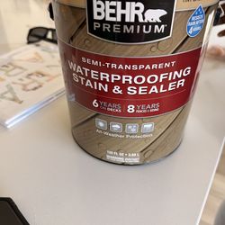 Behr premium Fence waterproof paint (stain & sealer)