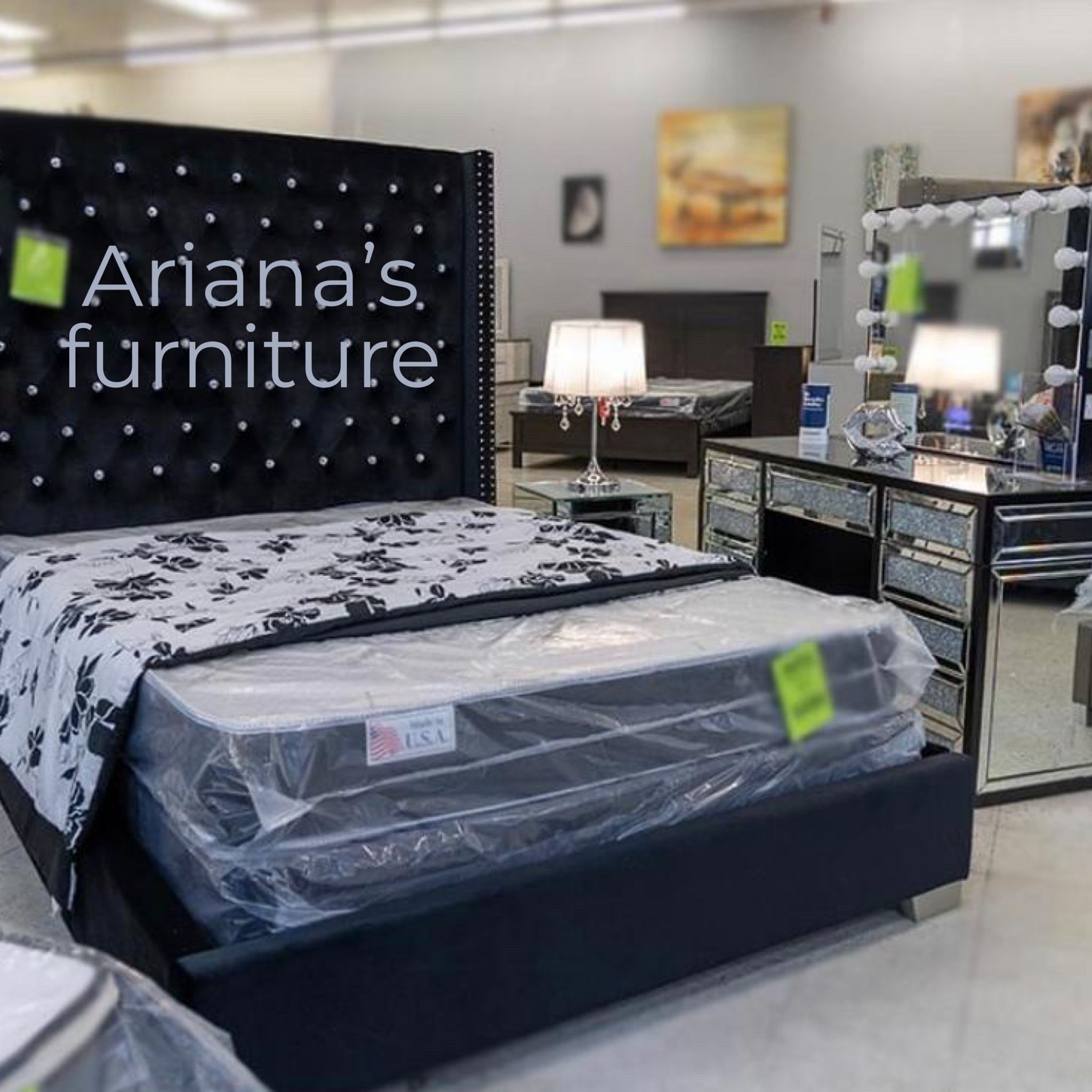 New Black Velvet Queen Size