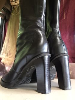 Brown Leather Boot Heels