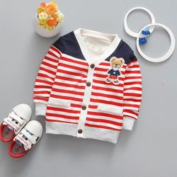 Cute Bear Stripe Red Sweater