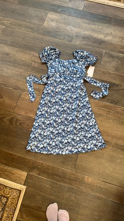 Satin Blue Dress