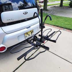 (NEW) $129 KAC (2-Bike) Rack for SUV, Cars, Hatchback Mount fit 2” Anti-Wobble Hitch, Heavy Duty Bicycle Carrier 