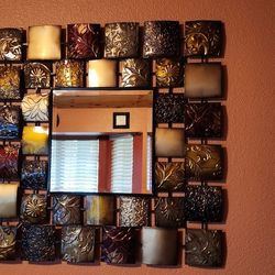 Metal Wall Art With Mirror