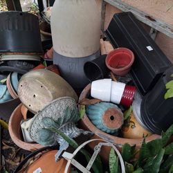 Clay Pots, Flowers and Plants,  Small, Medium And Large. Pots From $1 To $20.  Plants From $5 to $20.  Aluminum & Ceramic Pots.  Fruit Trees  In Pots