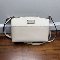 kate spade Cream and Light Beige Two-Tone Crossbody Bag
