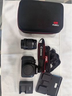Canon EOS Rebel t7 DSLR Camera Bundle | 18-55mm Lens, 2 Extra Batteries, Dual Charger & Carrying Case