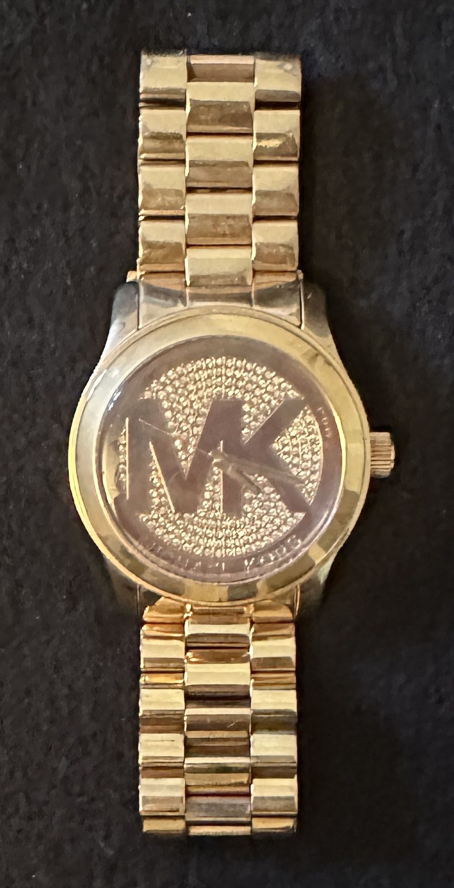 Michael Kors Gold Stainless Steel Watch & Gold Matching Bracelet 