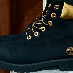 Timberland Boots- Black And Gold