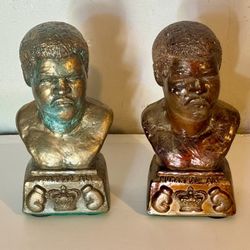 Vintage Muhammad Ali Chalkware Ceramic Bust Statue