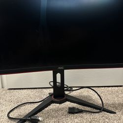AOC 24” Inch Curved Monitor (120hz) | *broken- For Parts