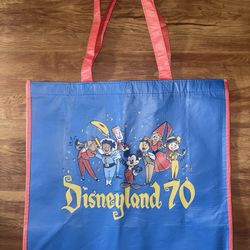 New DISNEYLAND 70th ANNIVERSARY Magic Key Holder Exclusive TOTE BAG Mickey Mouse