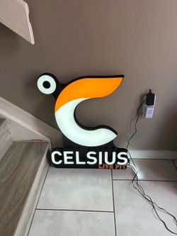 Celsius Live Fit Illuminated Logo Sign