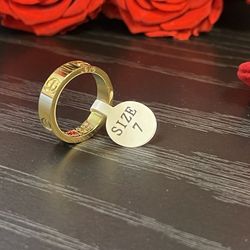 Cartier Ring Leve Gold Size 7 Comes With Box & Dust Bag