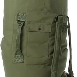 US Army GI Genuine Military Issue Duffle Bag Cordura Nylon 2 Carrying Straps Backpack Sea Bag Bug out Bag Olive Drab