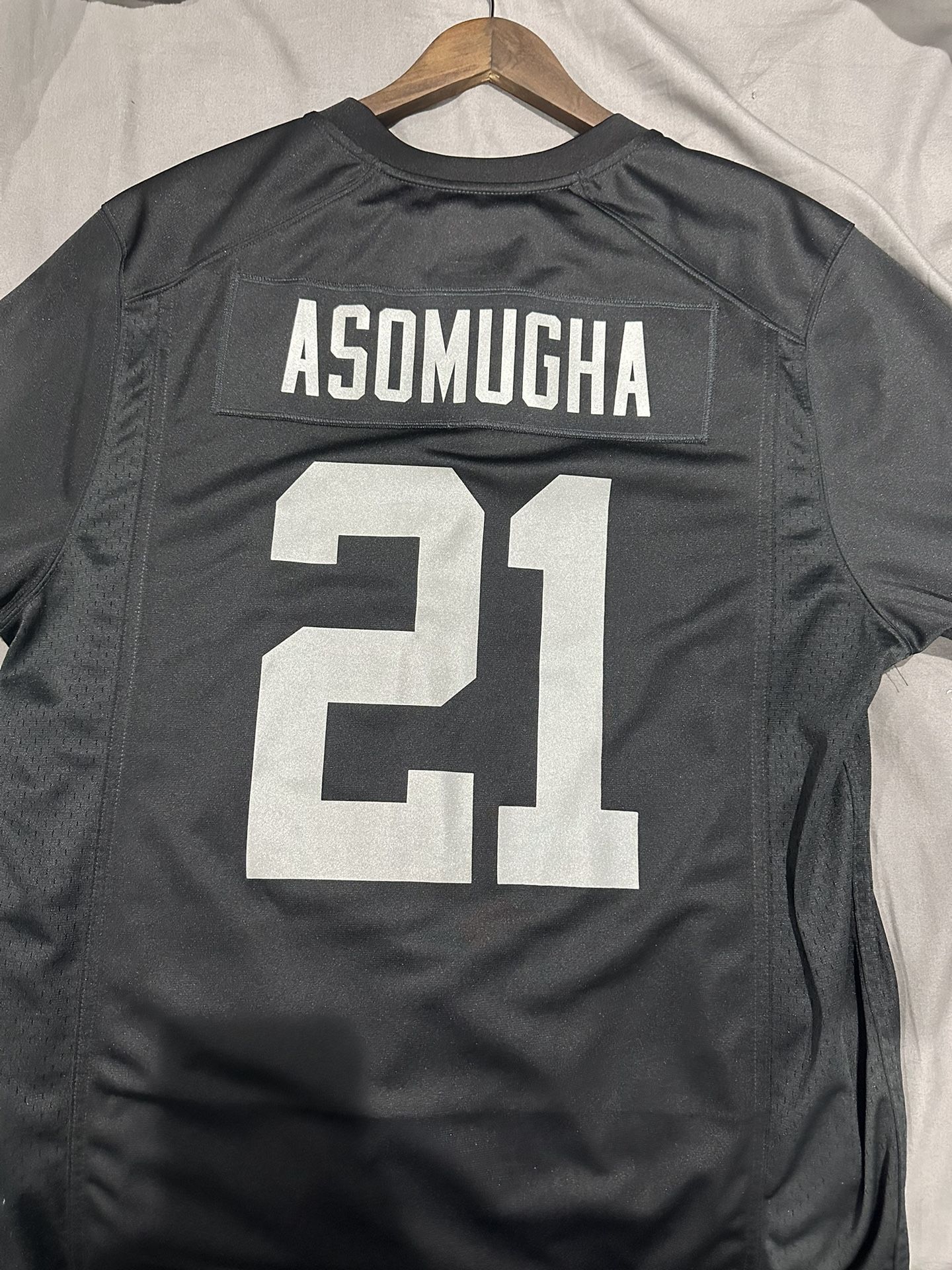 Large Las Vegas Raiders Nnamdi Asomuga Custom Nike Jersey