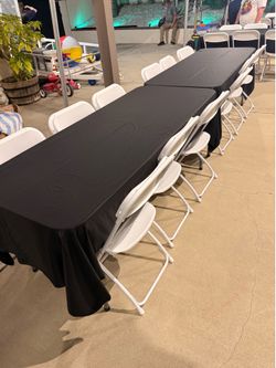 Tables , chairs , tents