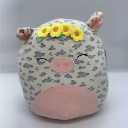 Squishmallows 16” Rosie Spotted Pig with Yellow Flower Crown