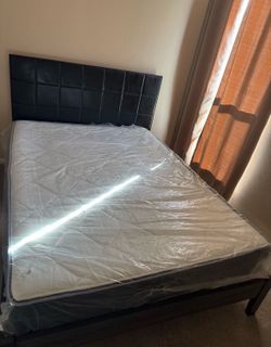 Queen bed and mattress