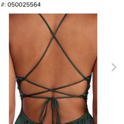 Satin Green Dress Size Large