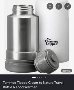 Tommee Tippee Portable Travel Baby Bottle and Food Warmer, Stainless Steel Flask