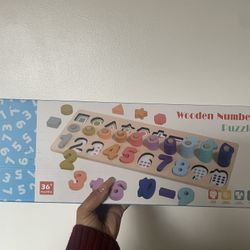 Wooden Number Puzzle NEW 