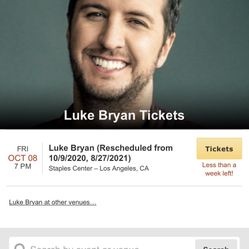 Luke  Bryan Concert Staples Center 