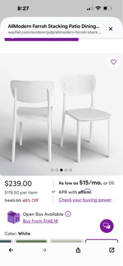 Plastic dining chairs