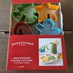 New Wondershop at Target Mug Holder Cookie Cutters Stainless Steel 4 Count