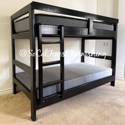 Twin Bunk Bed With Mattresses 