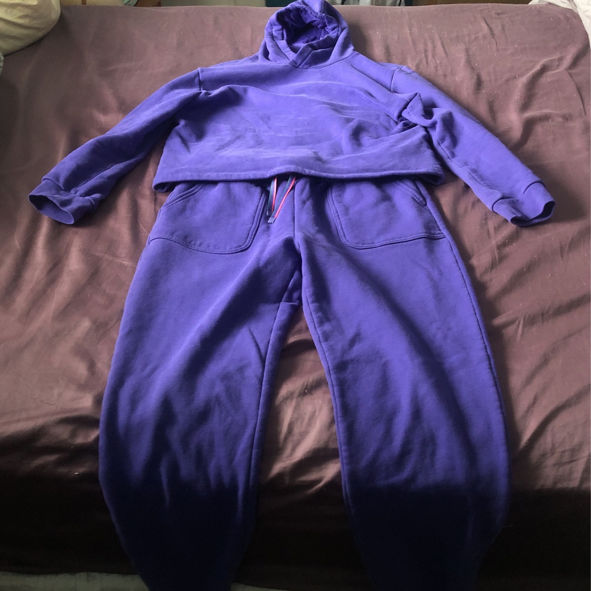 Purple Sweat Outfit Set