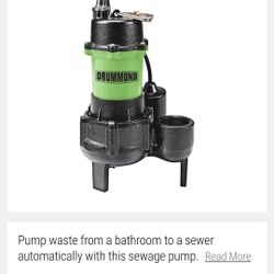Sewer Pump  Only 