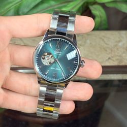 Orient Automatic Open Heart Watch Green Dial