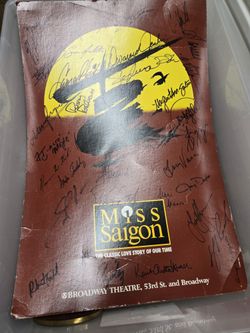 Broadway Show Miss Saigon Cast Signed Poster
