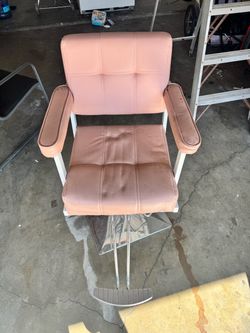 pink salon chair