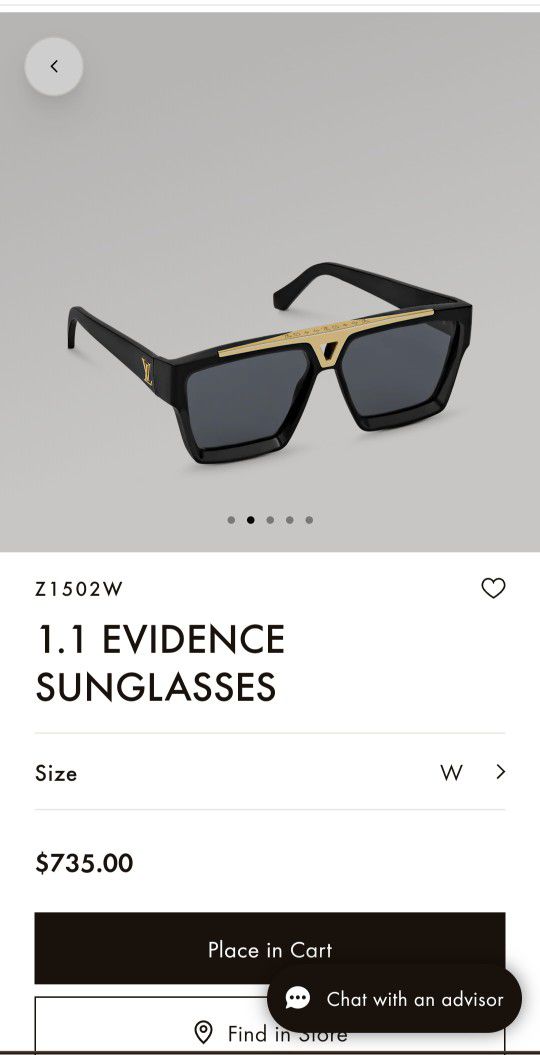 Louis Vuitton 1.1 Evidence Sunglasses Black for Men