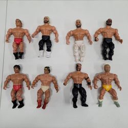 Lot Of 8 Vintage AWA Remco 6" Wrestling Action Figures 1985