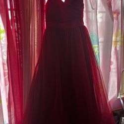 Maroon Bridesmaid Dress
