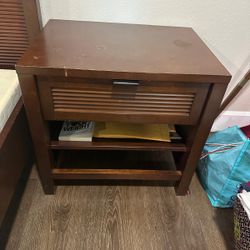 King Bed Frame Along With Night Stand